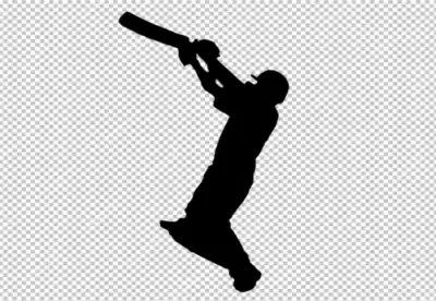 batsman isolated on transparent background 