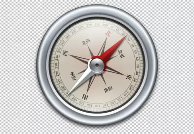 A compass with the word n on it PNG BG