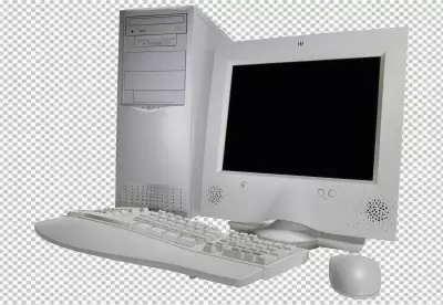  computer and technology with monitor and hardware transparent PNG