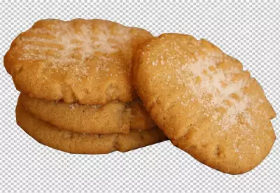 Top view arrangement of cookies PNG