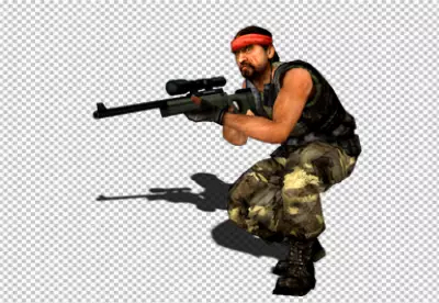 Medium shot soldier with weapon