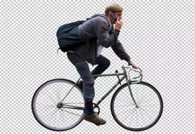 cyclist man riding a bicycle isolated