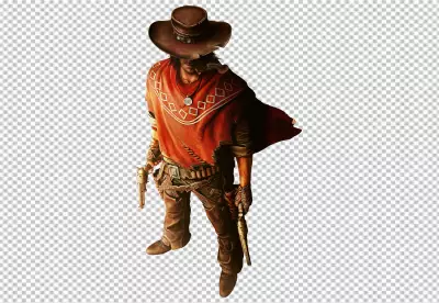 Cowboy in photorealistic environment
