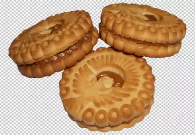 cookies of irregular round or oval shape