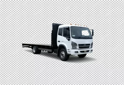 Brand New White Flatbed Truck for Commercial Transportation and Logistics image
