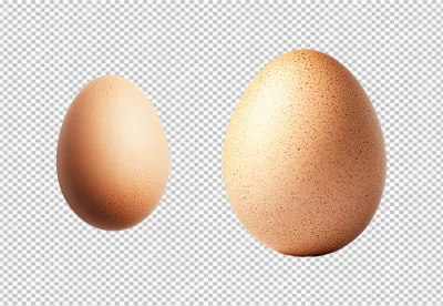 Two Natural Brown Eggs Fresh Food Ingredient for Cooking and Baking Recipes image