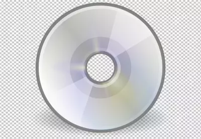 Compact Disc with white cover isolated  transparent background