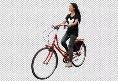 Man riding a bicycle to do exercise PNG