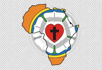 Lutheran World Federation Africa Region logo with cross and heart emblem