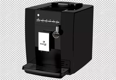 View of coffee machine making coffee at home PNG