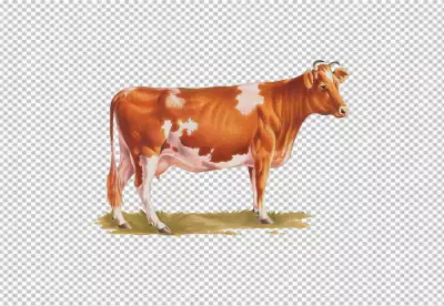 Beautiful cow on PNG