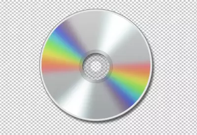 PNG Compact Disc with white cover isolated on