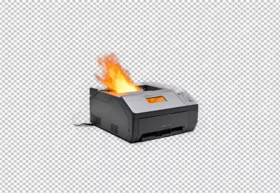 Office Laser Printer Engulfed in Flames Due to Technical Malfunction image