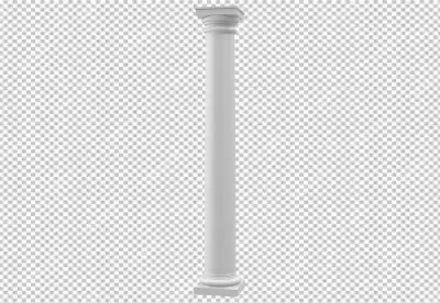 isolated and realistic antique white columns icon set on transparent 