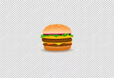 Delicious Double Decker Burger with Melted Cheese and Fresh Lettuce image