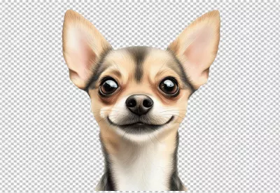Adorable Smiling Chihuahua Dog PNG for Pet-Themed Designs and Joyful Graphics image