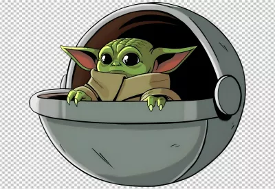 Cute Alien Baby in Hovering Pod