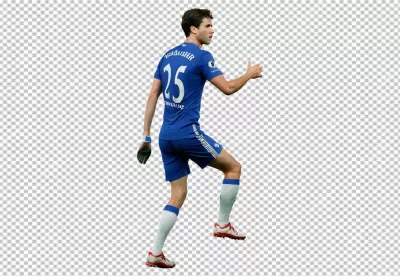 Professional Male Soccer Player in Blue Jersey Number 25 on Field image