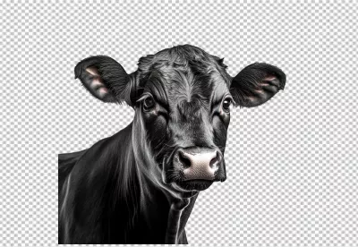 Stunning Black Calf Portrait with Expressive Eyes image