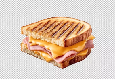 Delicious Grilled Ham and Cheese Sandwich for a Hearty Snack or Lunch image