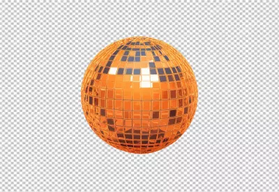 Vibrant Golden Orange Disco Ball for Festive Party Celebrations and Events image