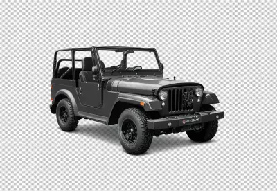 Rugged Black Open Top Jeep Classic Off Road Vehicle Ready for Adventure image