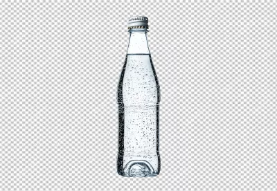 Refreshing Sparkling Water Bottle with Condensation for Design Projects image