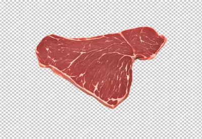 Fresh Uncooked T-Bone Steak Isolated for Professional Culinary Designs image