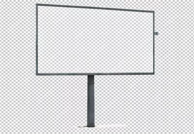 Isolated Blank Billboard for Advertising, Promotion, and Public Information on White Background image