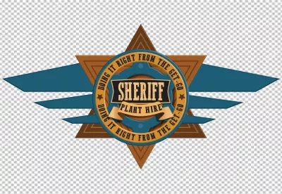 Sheriff Plant Hire Logo with Motto 