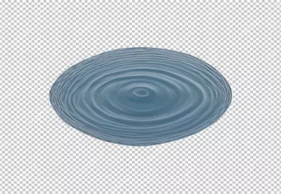 Serene Blue Water Surface with Gentle Circular Ripples Minimalist Composition image
