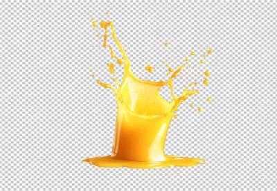 Dynamic Orange Liquid Splash for Creative Designs and Refreshing Concepts image