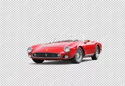 Iconic Vintage Red European Sports Convertible with Timeless Italian Design image