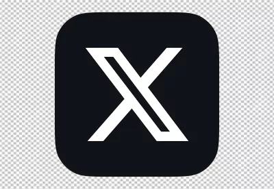 Sleek White X Mark in Black Rounded Square Modern Digital Icon X logo, Twitter logo image