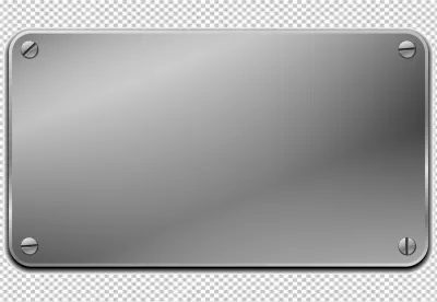 Blank Brushed Metal Sign Plate with Rounded Corners and Screws