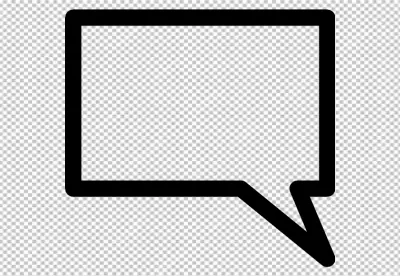 Black speech bubble or quote box icon or message box