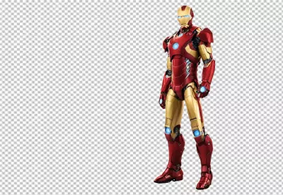 Iconic Iron Man Full Suit Front View Superhero Illustration image