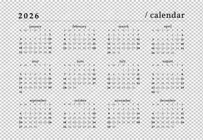 Minimalist 2025 Annual Calendar on Dark Background for Organized Planning image