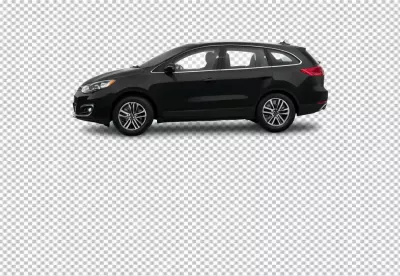 Sleek Black Modern Crossover Vehicle Isolated on Pristine White Background, Side View image