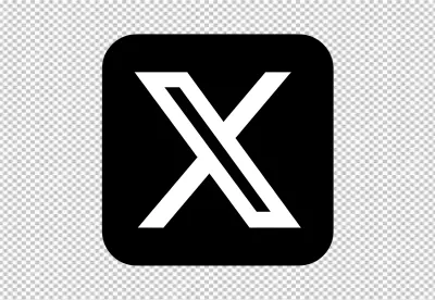 Minimalist White X Mark Icon in Rounded Black Square for Digital Design image