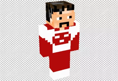 Minecraft Omni-Man Skin Pixelated Superhero Character 3D Render image