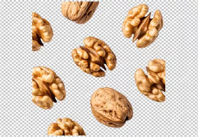 Nutritious Shelled Walnut Halves Healthy Food Ingredient and Snack Transparent PNG image