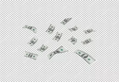 Dynamic Falling US Dollar Bills Symbolizing Financial Success and Abundance image