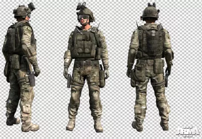 Elite Special Operations Soldier in Modern Tactical Combat Gear Full Kit image