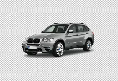 Sleek Silver BMW X5 Luxury SUV Isolated on Pristine White Background image