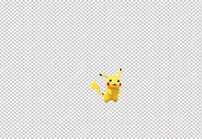 Iconic Yellow Pokemon Character Pikachu Standing Playfully on White Background image