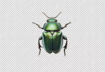 Vibrant Green Beetle Macro for Nature and Entomology Designs image