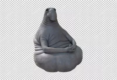 Wosh grey Creature Meditative Portrait