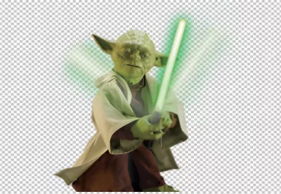Yoda Jedi Master Green Lightsaber Action