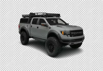 Rugged Grey Ford Raptor Off Road Pickup Truck Ready for Adventure image